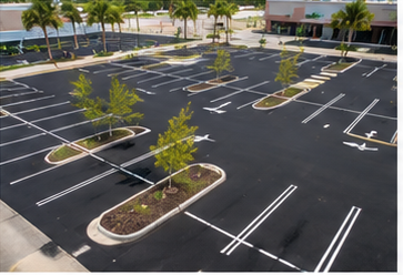 Parking lot paving